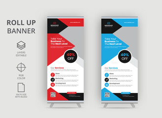 Business Roll-Up Banner. corporate Roll up the background for the Presentation.