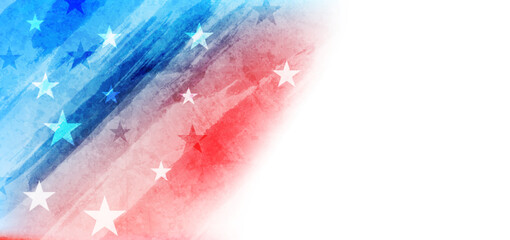 Concept USA flag abstract grunge blot background. American vector design