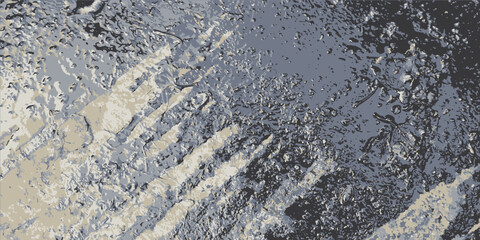 Streaks of glossy dark paint. Surface with oil stains. Creative spotted background. Vector graphics