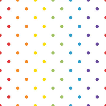 Small polka dot rainbow colorful color seamless pattern background