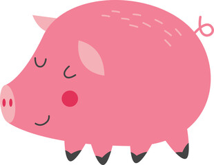 Cartoon pig farm Animal