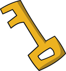 Key Halloween Elements hand drawing style. Vector illustration.
