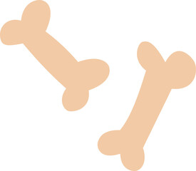 Bone Halloween Elements hand drawing style. Vector illustration.
