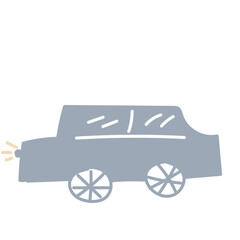 hand drawn car simple vector