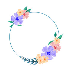 
Digital Watercolor Flower Frame Design.High-Quality PNG format size 6000 x 6000 px. Can be used this graphic for any kind of 
Project: bags, pillows, t shirts, etc. whatever you want.


