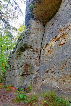 Felsen bei Hohnstein in Sachsen