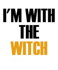 I'm With The Witch is a vector design for printing on various surfaces like t shirt, mug etc. 