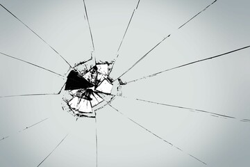 Crack in glass
