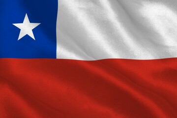 Naklejka premium Digitally generated chile national flag
