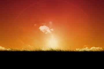 Fototapeta premium Sky and field