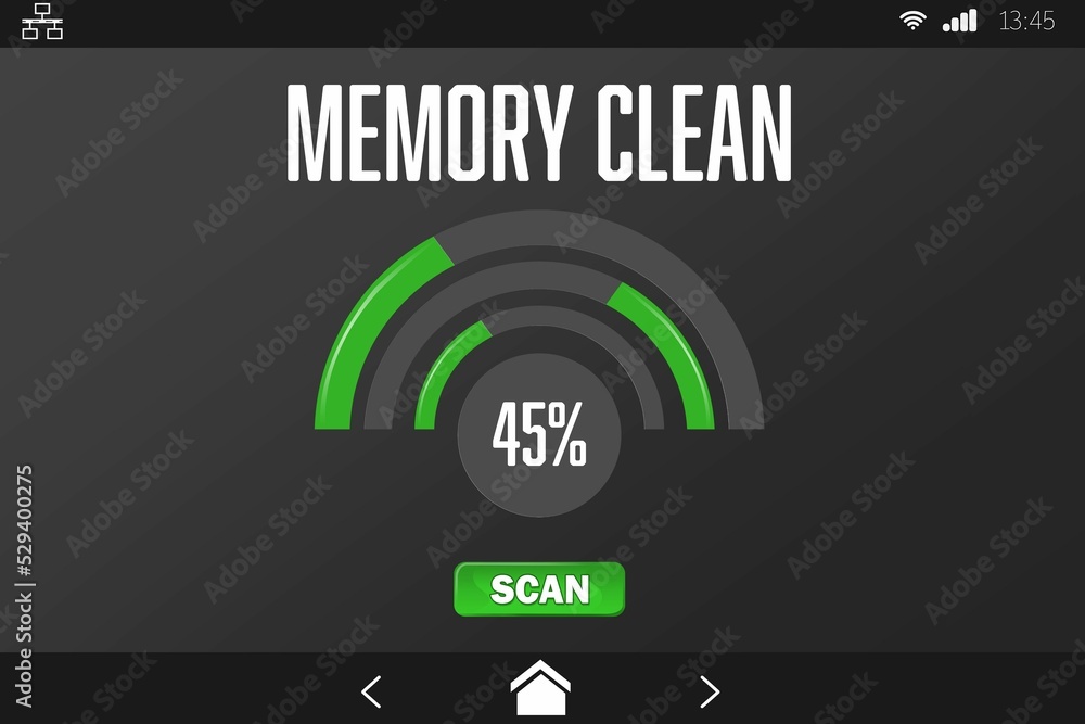 Poster mobile display with memory cleaner
