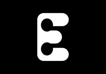 Capital initial logo lettering sign symbol E
