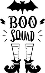 BOO squad lettering illustration
