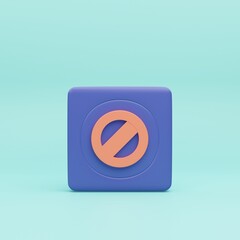 Obraz premium 3D Stop sign, stop symbol, traffic stop, restricted and dangerous signs isolated blue background. 3d rendering illustrations
