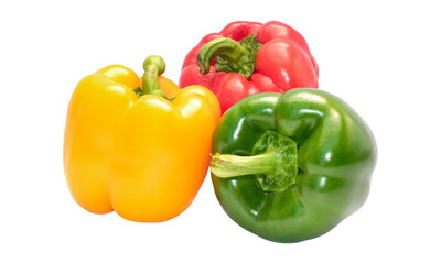 Bell pepper isolated on transparent background - PNG format.