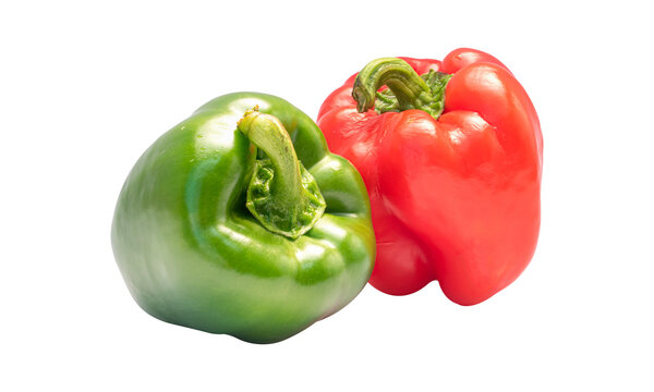 Bell pepper isolated on transparent background - PNG format.