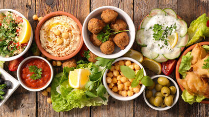 asasorted of various labenese dishes