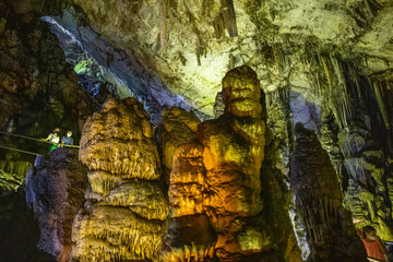 Fototapeta na wymiar Stalactite cave in Crete, Zeus birthplace