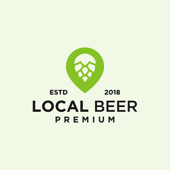 beer location logo design vector illustration
