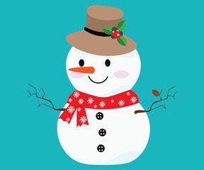 winter holiday, new year, christmas, snowman