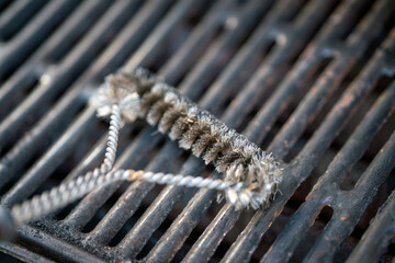 metal brush for cleaning barbeque grill.