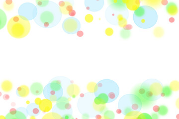 Bunte Blasen auf weißem Hintergrund mit Tetfreiraum für individuelle Anpassungen