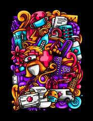 Hospital Doodle Vector Illustrations