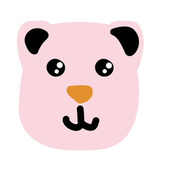 hand drawn bear face