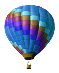 Fototapeta premium Colorful hot air balloon isolated on white background