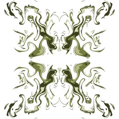 Obraz premium Abstract marble swirl texture. Gradient marbling pattern, green liquid paint. Isolated png illustration, transparent background. Asset for overlay, montage, collage, card or banner.