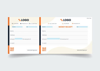  Payment paper slip with text space to add your identity and amounts. vector illustration