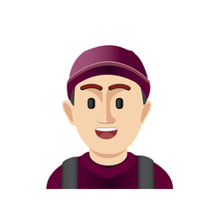 Emojis for women and men. Face in the style of emoji. vector illustration. Talking person of self-expression, an avatar for a video blog. Memoji stickers. Profile Picture Avatar cartoon character 