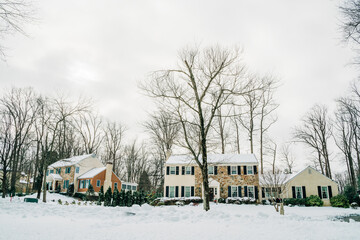 house in the snow