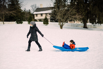 people playing in winter