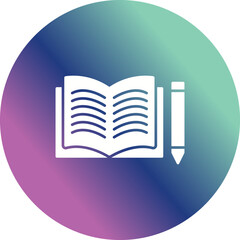 Unique Pencil and Book Vector Icon