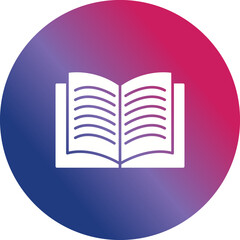 Unique Textbook Vector Icon