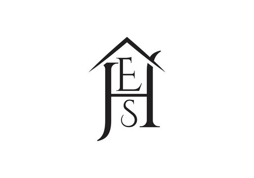 HES Construction Initial Monogram Letter hes Real Estate Logo Design Vector Template ehs Letter Logo Design