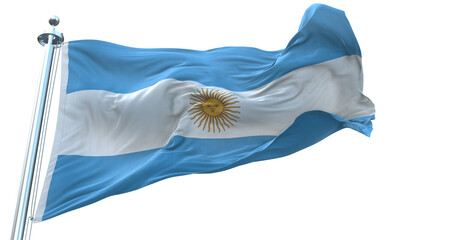 Argentina flag on transparent background  4k