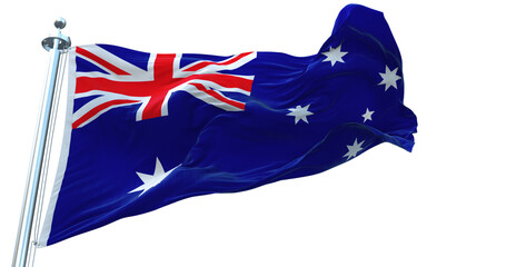 Australia flag on transparent background 4k © EA09 Studio