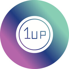 Unique 1UP Vector Icon