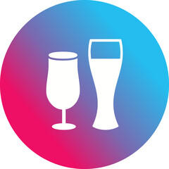 Unique Beer Glasses Vector Icon