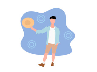 flat design men's summer clothes