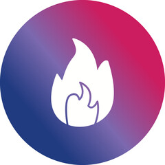 Unique Flame Vector Icon