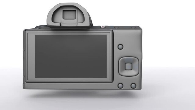 3D animation black rotating camera