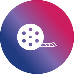 Unique Film Reel Vector Icon