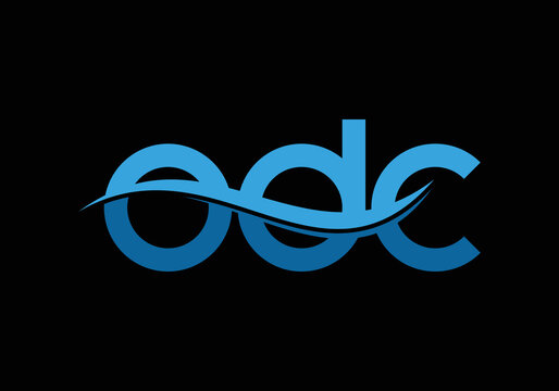 ODC Ocean Wave Initial Monogram Letter odc wave Logo Design Vector Template o d c Letter Logo Design