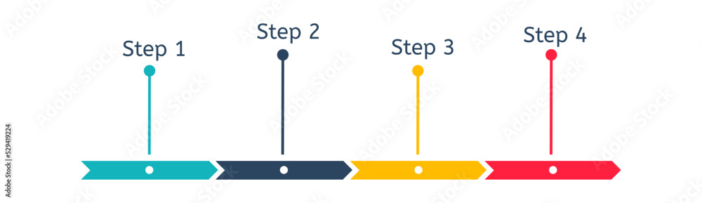 Poster infographic elements. diagram progress bar. flat vector process timeline set.