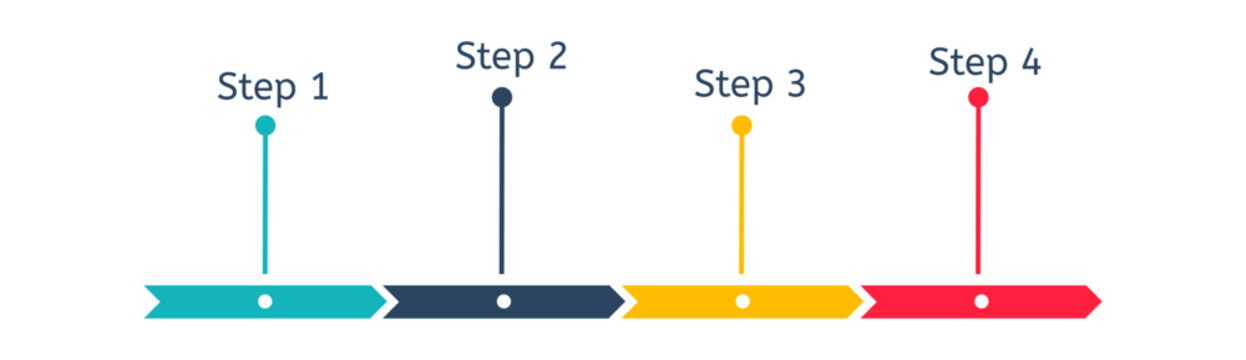 Infographic elements. Diagram progress bar. Flat vector process timeline set.