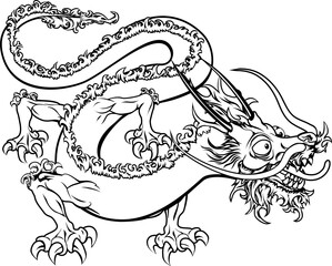 Stylised dragon illustration