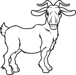 Stylised goat illustration